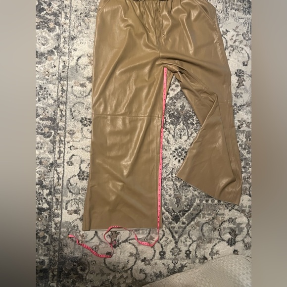 GOOD AMERICAN | Faux Leather Warm Caramel Wide Leg Pants Size 5 (2XL) - Picture 13 of 13